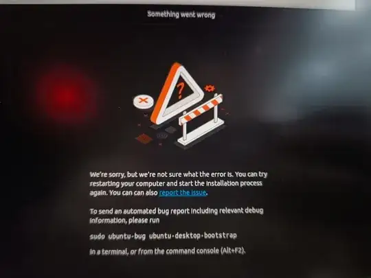 error screen