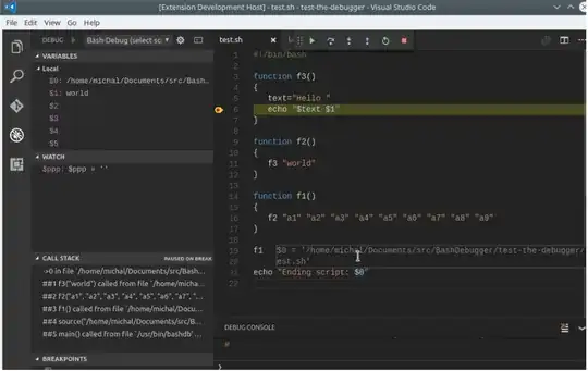 VS Code Bash Debug screenshot