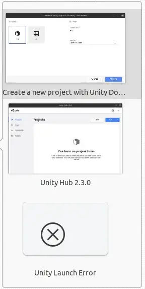 the three error windows