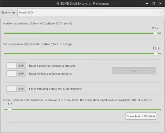 extension settings window extension settings window