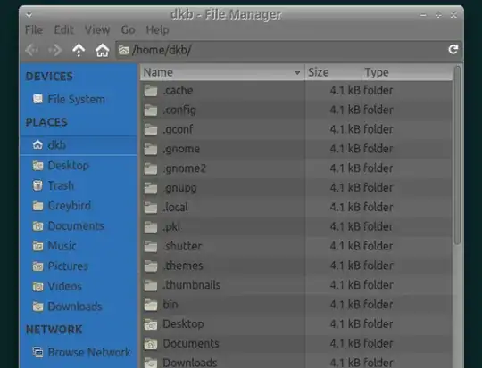 Thunar side-pane blue