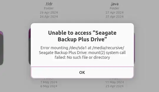 external hard disk error