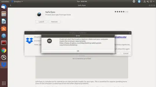 Could not start dropbox daemon