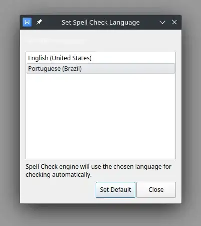 Set Spell Check Language