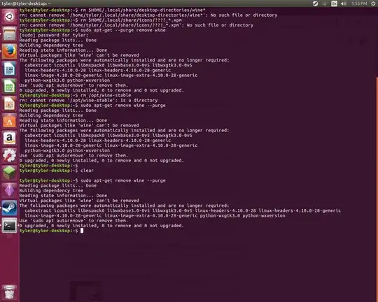 Command line screenshot