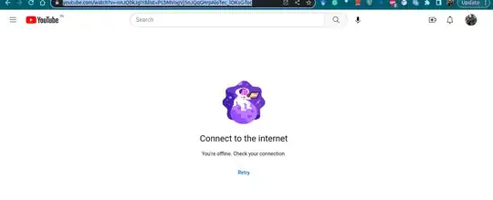 This a screenshot of what I see