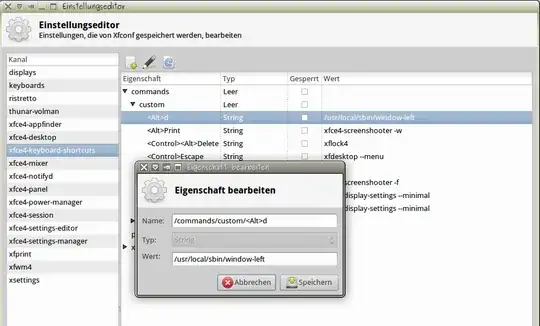 new entry for shortcut to move window into left half of the screen