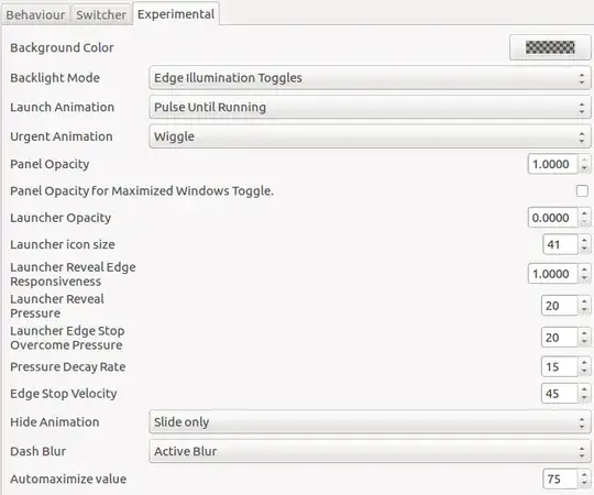 Experimental tab screenshot 1