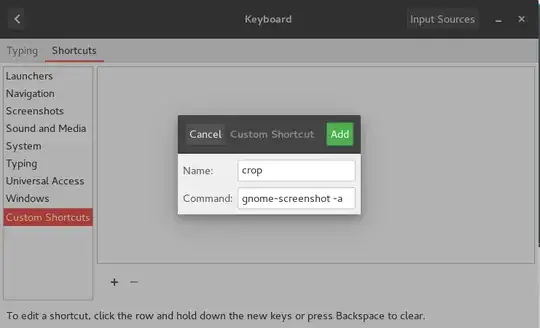 adding shortcut popup dialog
