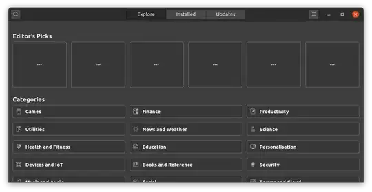 Loading screen of Ubuntu Software store