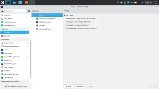 No network connection tab