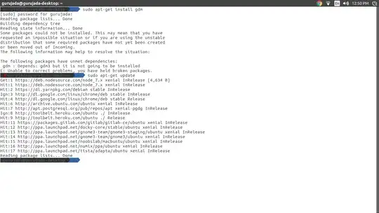 its getting like below