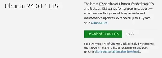 A screenshot showing the current version