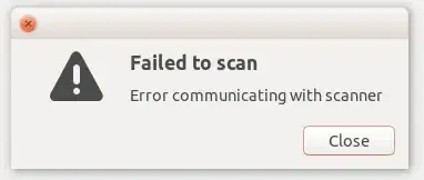 Failed to scan