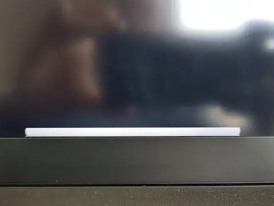 Strange white menu on black screen