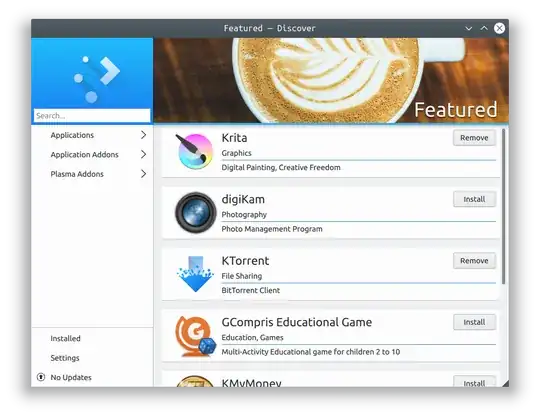 Discover's featured list