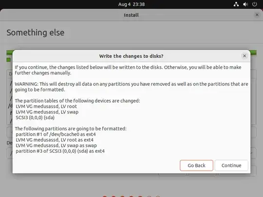 installation confirmation screen