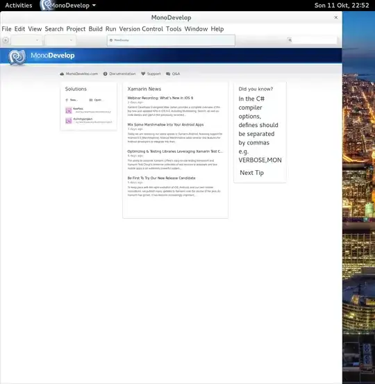 screenshot of monodevelop on a HiDPI display, ubuntu