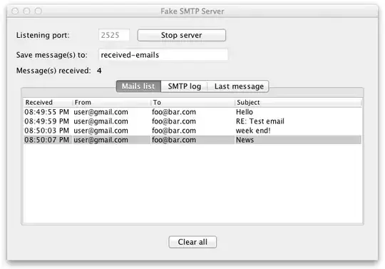 FakeSMTP Screenshot