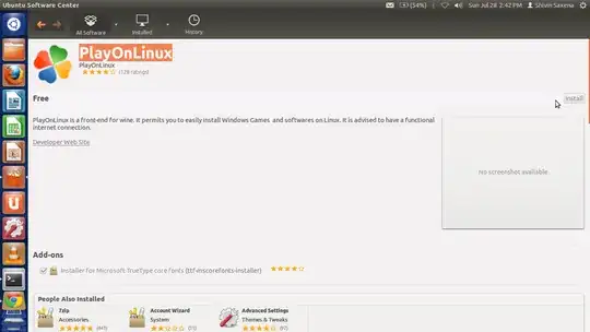 Ubuntu Software Center screenshot for installing PlayOnLinux