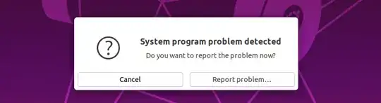 Error message window on new laptop
