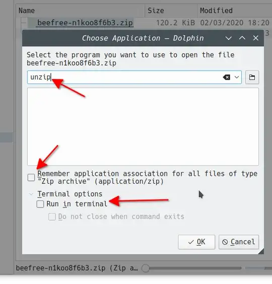 using unzip in Dolphin