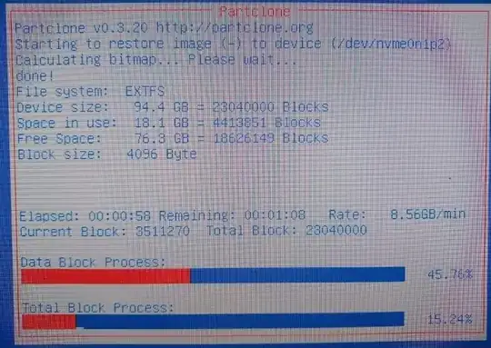 restoring disk image