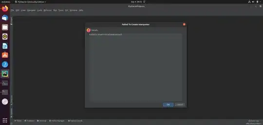 Failed to create virtual env