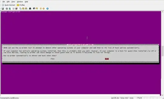 reconfigure grub-efi-amd64 screen3