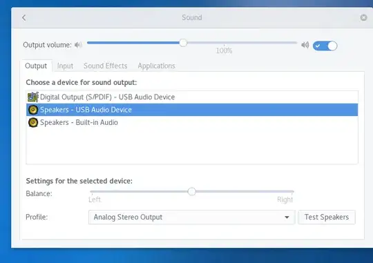 Picture of the select sound window