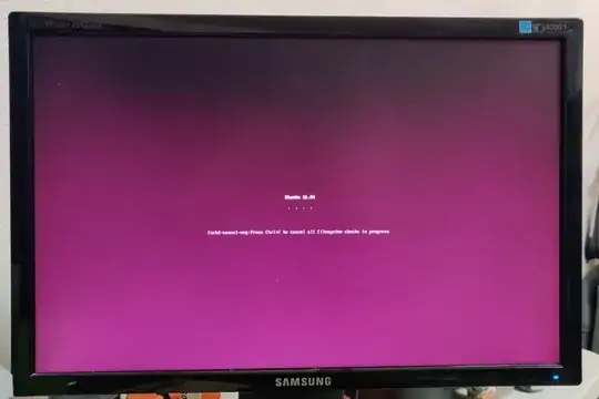 Photo of the system booting.