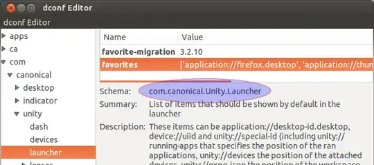 Screenshot highlighting schema field