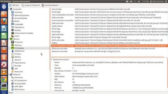 Snapshot of PCI Devices