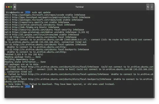 apt no route to host error