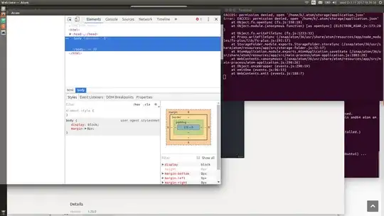 screenshot showing Atom open next to a terminal window