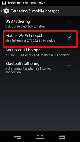 enable hotspot