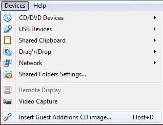 Devices > Insert Guest Additions CD image...