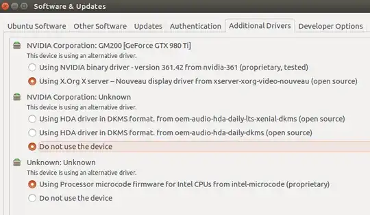 Initial Driver Settings