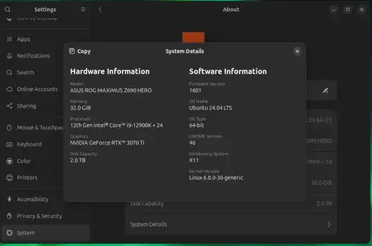 Before installing update