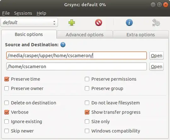 Grsync casper-rw File