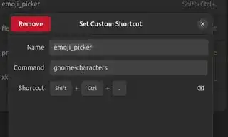 emoji picker shortcut