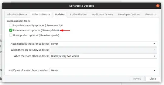 Updates -> disco-update