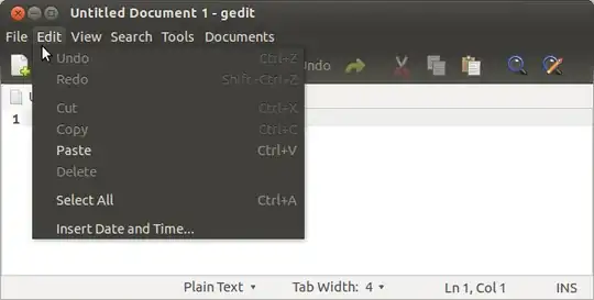 screenshot of gedit in Ubuntu 13.10