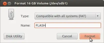 Filesystem options screenshot