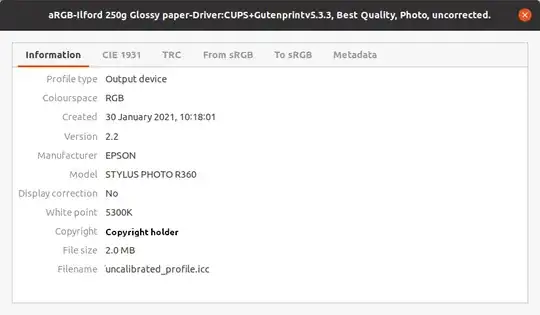 uncalibrated profile info