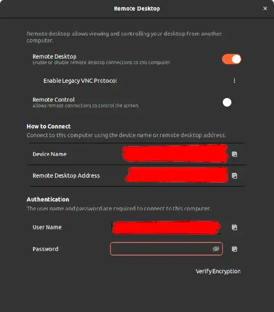 Ubuntu Remote Desktop