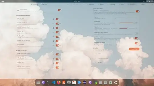 my desktop with transparency 155