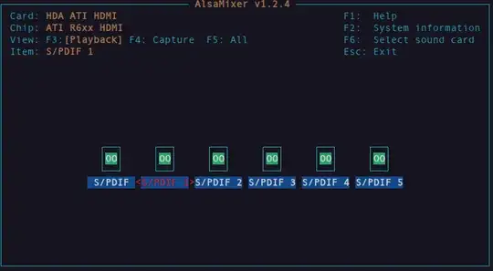 alsamixer screenshot