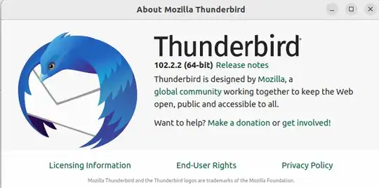 thunderbird version info