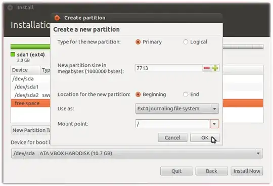 Create new partition
